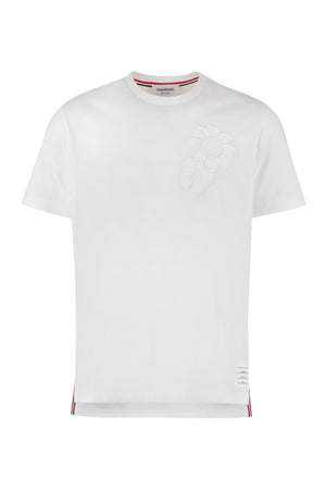 T-shirt in cotone con ricamo-0